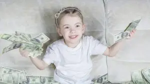 Child with money